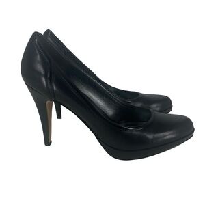Bandolino Women's Black Leather Platform Heels Size 8